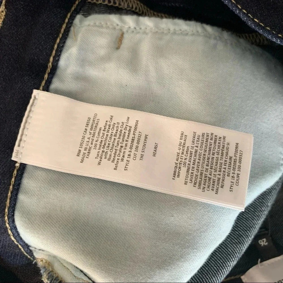 Current Elliott Jeans The Stovepipe High Waist Jean Size 26 Dark Wash NWT - Picture 9 of 11